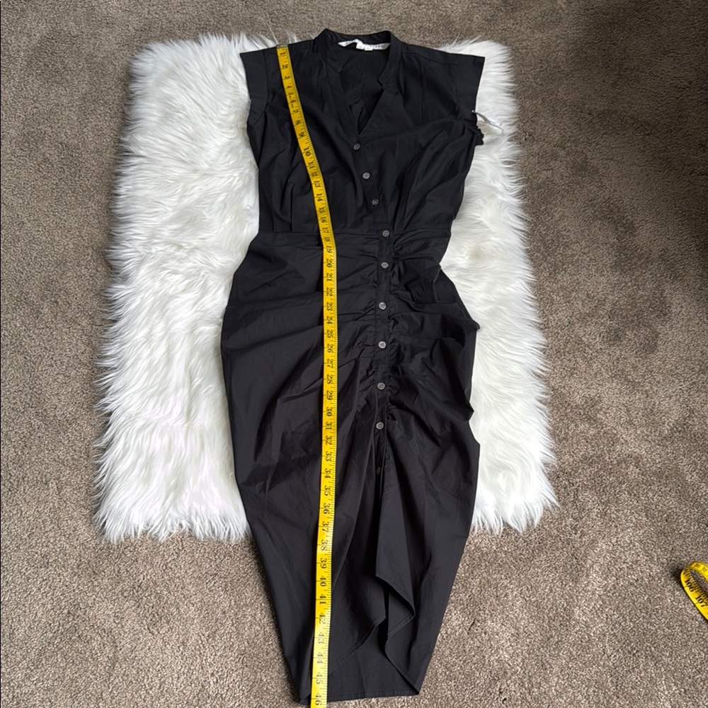 NWT Veronica Beard Stylish Black Ruched Dress - Picture 15 of 17